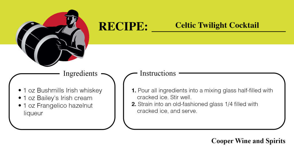 celtic twilight cocktail recipe card